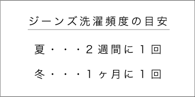 ジーンズ洗濯頻度